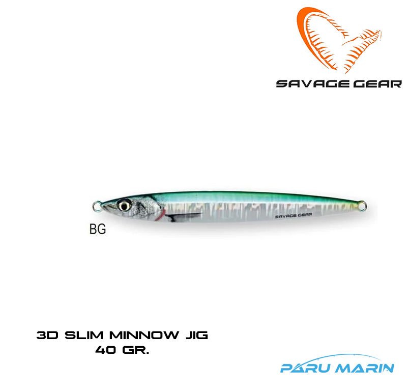 Savage Gear 3D Slim Jig Minnow 40gr. Suni Yem BG