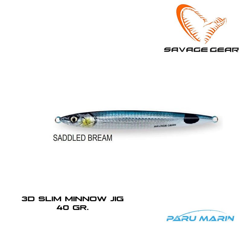 Savage Gear 3D Slim Jig Minnow 40gr. Suni Yem Saddled Bream