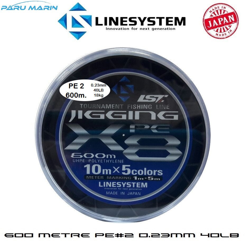 Linesystem Jigging X8 İp Misina PE 2.0 0.23mm 40lb 600mt