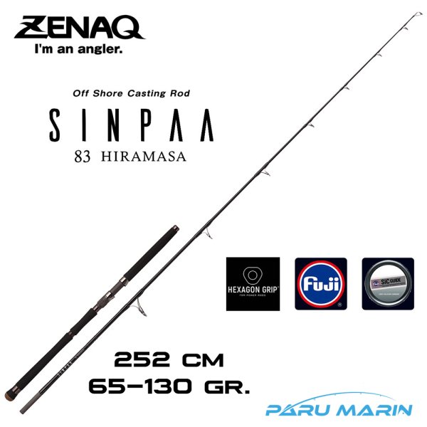 Zenaq Sinpaa 83 Hiramasa 252cm 65-130gr Offshore Casting Popping Kamış