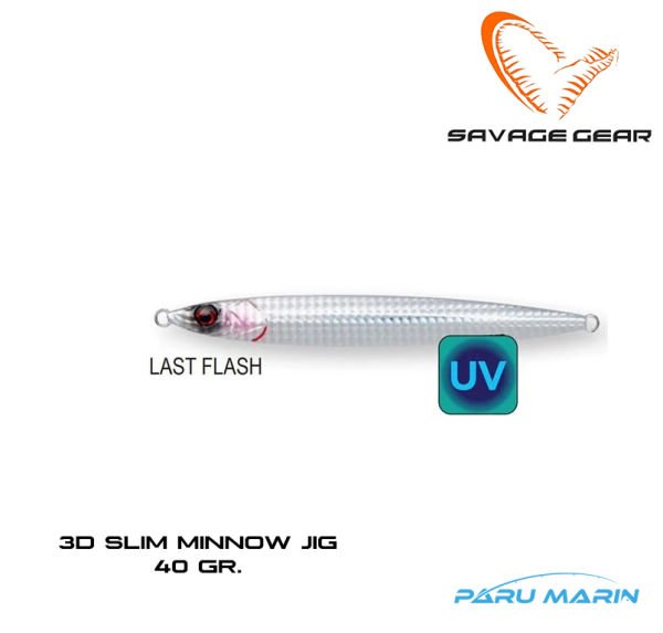 Savage Gear 3D Slim Jig Minnow 40gr. Suni Yem Last Flash