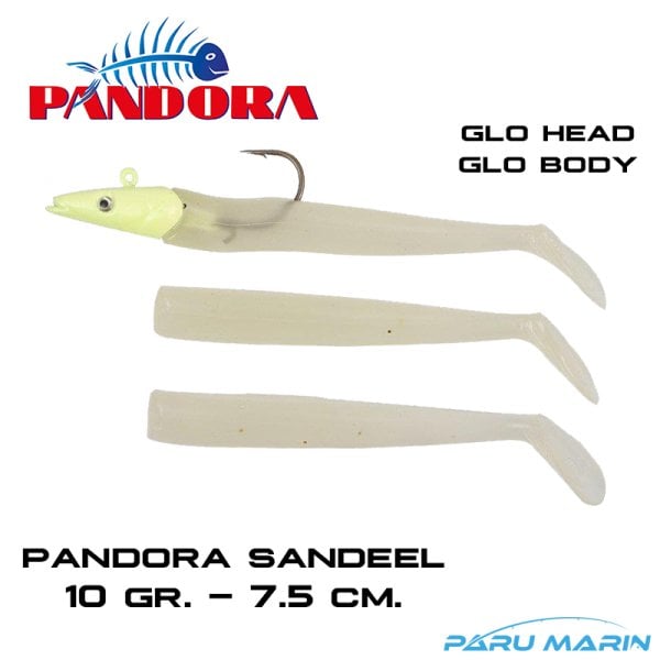 Pandora Sandel 7.5 cm. 10 gr. Glo Head Glo Body Silikon Yem