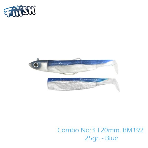 Fiiish BM120/3 BM192 Combo 25gr. Blue Silikon