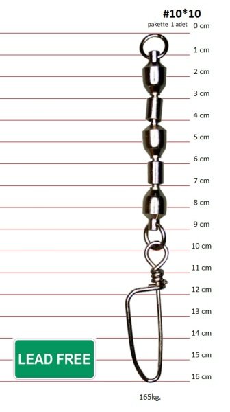 COH 5'li Klipsli Fırdöndü Deep Drop #10*10 165 Kg.