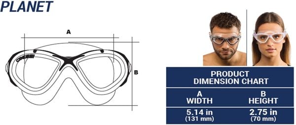 Cressi Planet Black/Red Tinted Yüzücü Gözlüğü