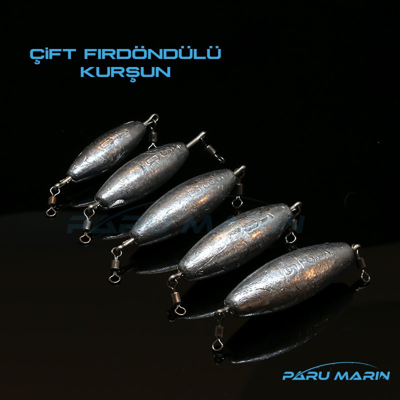 Çift Fırdöndülü Sırtı Kurşunu, 40gr - 140gr. Seçenekli