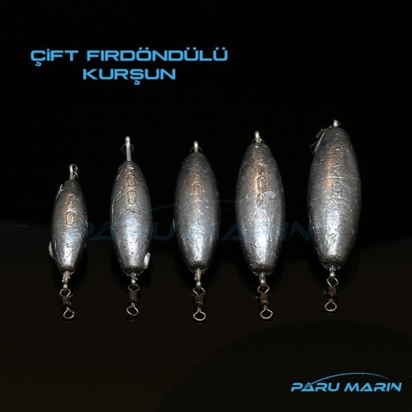 Çift Fırdöndülü Sırtı Kurşunu, 40gr - 140gr. Seçenekli