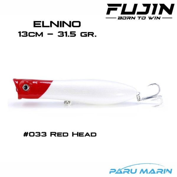Fujin Elnino EN-130SW 13cm 31.5gr. Maket Balık No:033 Red Head