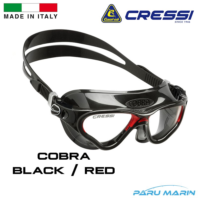 Cressi Cobra Black / Red Yüzücü Gözlüğü