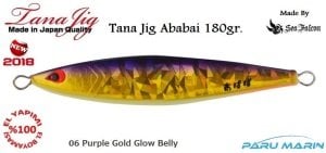 Sea Falcon Ababai Jig 180gr 06 Purple Gold Glow Belly