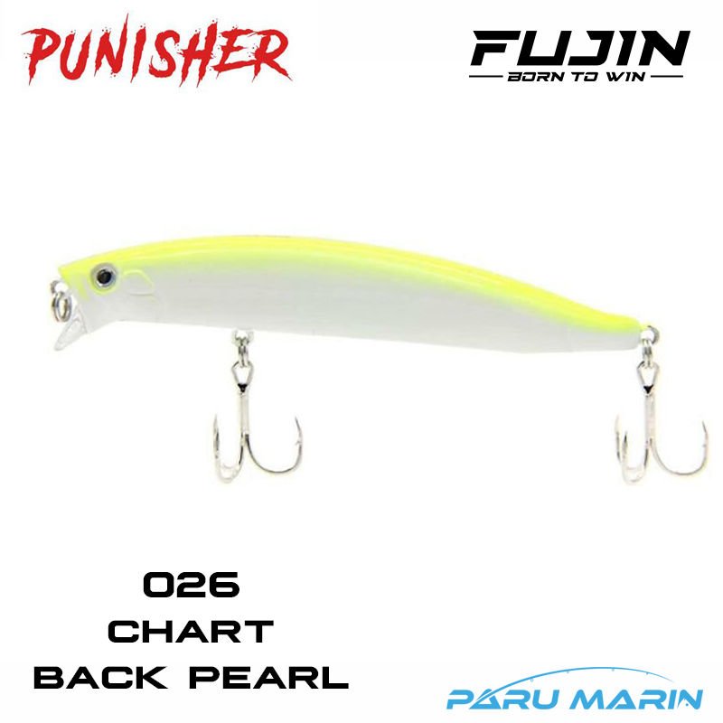 Fujin Punisher 105SW 10.5cm 16gr. Maket Balık 026 Chart Back Pearl