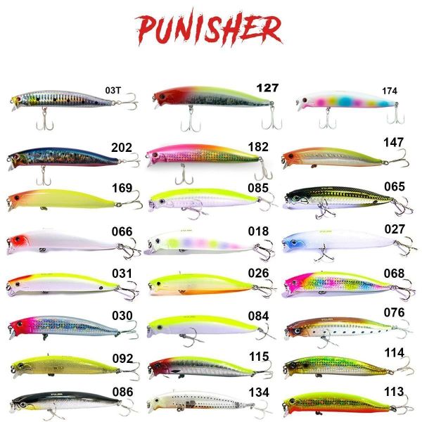 Fujin Punisher 105SW 10.5cm 16gr. Maket Balık 084 Chart Back