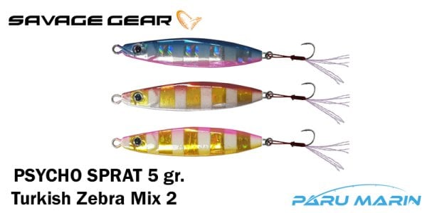 Savage Gear Psycho Sprat 5gr. 3 Adet (Turkish Zebra Mix 2) Suni Yem