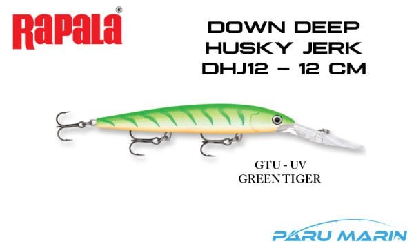 Rapala Down Deep Husky Jerk 12cm GTU - Glow Tiger UV