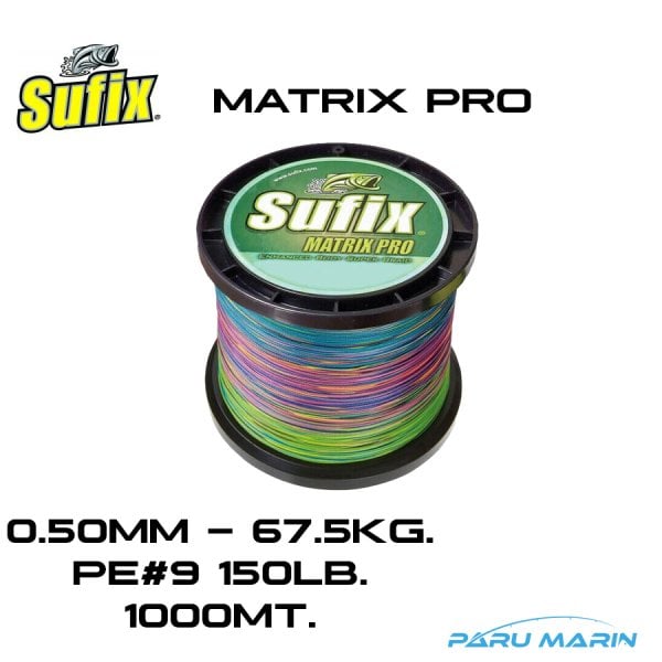 Sufix Matrix Pro HMPE İp Misina 0.50mm 1000 Mt. Multicolor