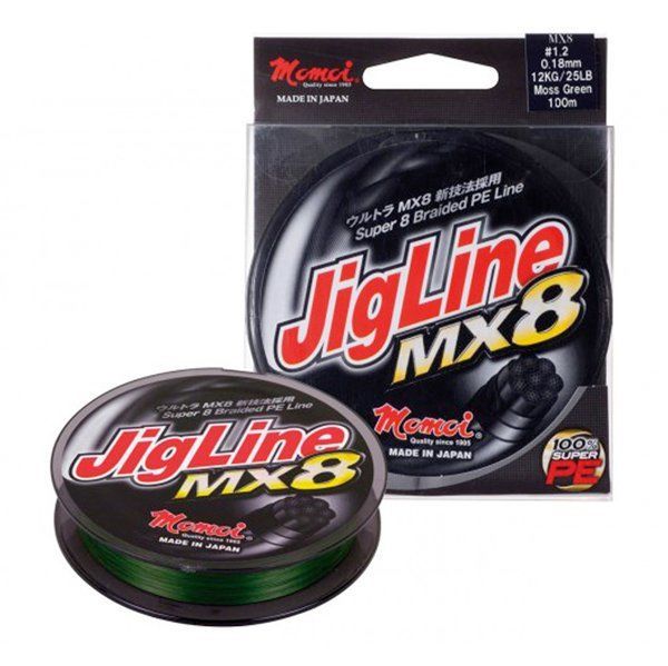 Momoi Jigline MX8 0.14mm 300mt. Yeşil İp Misina