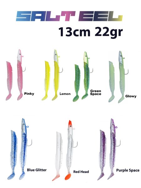 Fujin Salt Eel 13cm 22gr x2 Silikon Yem 020 Red Head