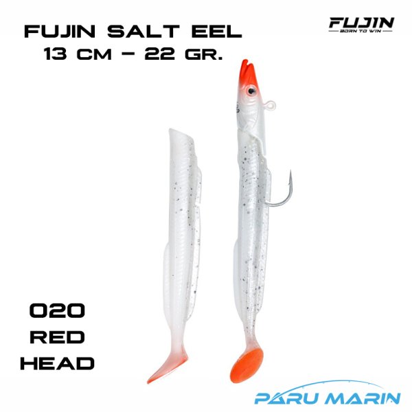 Fujin Salt Eel 13cm 22gr x2 Silikon Yem 020 Red Head