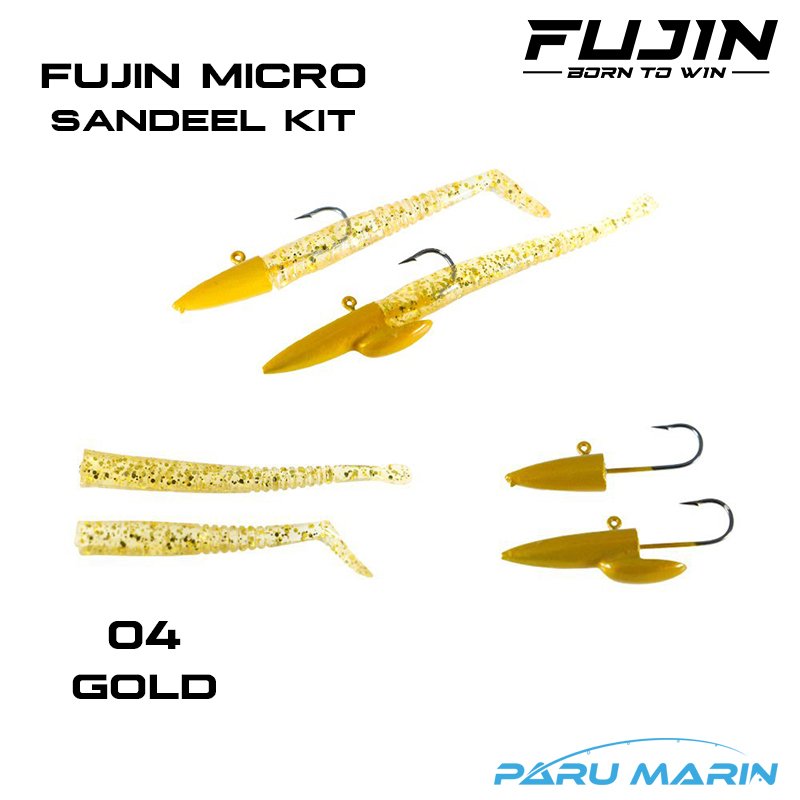 Fujin Micro Sandeel Kit 04 Gold Silikon Yem