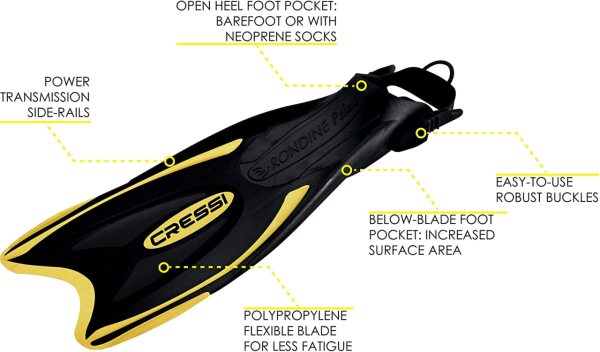 Cressi Palau Yüzme ve Dalış Paleti Yellow