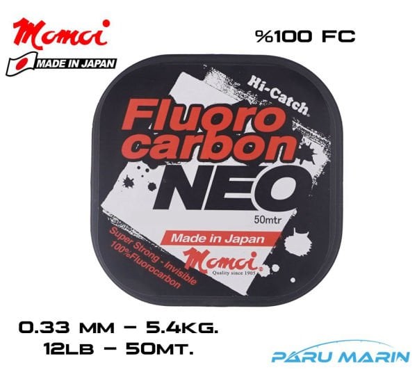 Momoi Hi-Catch NEO %100 FC Shock Leader 0.33mm-5.4kg. 50mt.