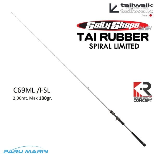 Tailwalk Saltyshape Dash Tai Rubber Full Solid Spiral C69ML/FSL 2,06mt. / Max. 180gr.
