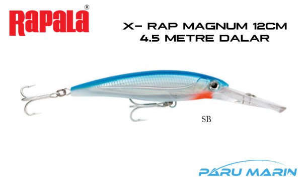 Rapala X-Rap Magnum-15, 12cm Gövde, Sahte Balık SB - SILVER BLUE