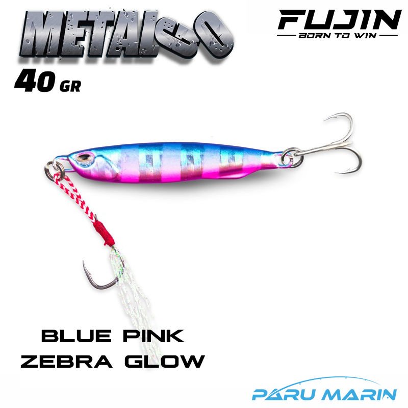 Fujin Metal GO 40 gr. Blue Pink Zebra Glow Jig Yem