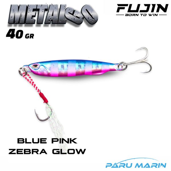 Fujin Metal GO 40 gr. Blue Pink Zebra Glow Jig Yem