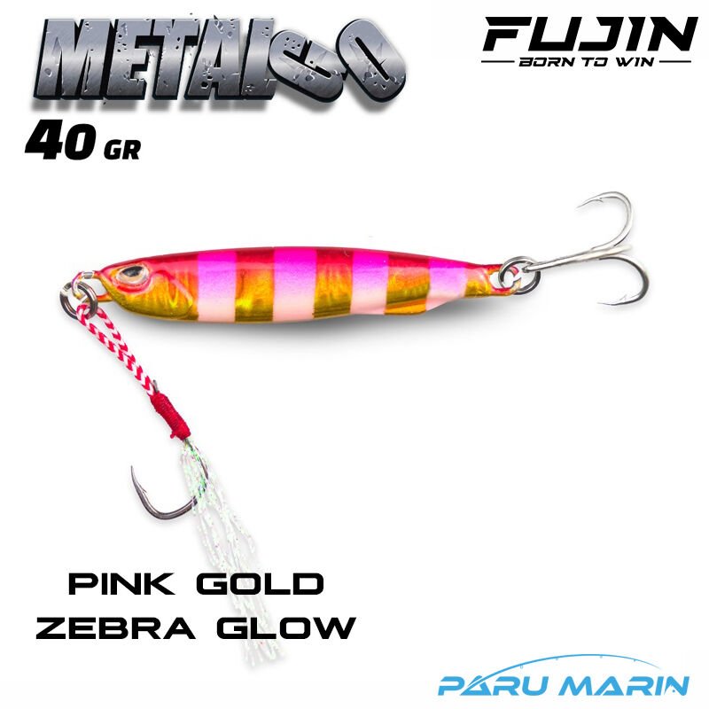 Fujin Metal GO 40 gr. Pink Gold Zebra Glow Jig Yem