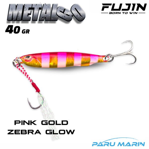 Fujin Metal GO 40 gr. Pink Gold Zebra Glow Jig Yem