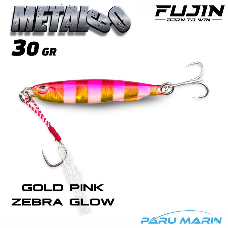 Fujin Metal GO 30 gr. Pink Gold Zebra Glow Jig Yem