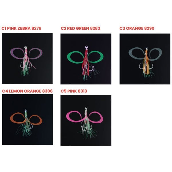 Seabor Squid Hook Skirt Hazır Asist Takım Orange 2/0 -  2 adet