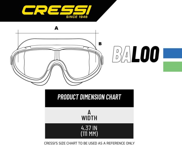 Cressi Baloo 2-7 Yaş Mavi / Beyaz Deniz Gözlüğü