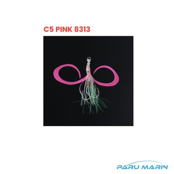 Seabor Squid Hook Skirt Hazır Asist Takım Pink 2/0 -  2 adet