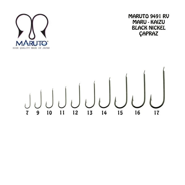 Maruto 9491RV Çapraz Siyah Nikel Olta İğnesi