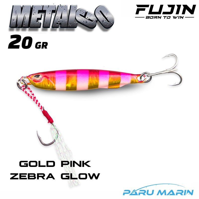Fujin Metal GO 20 gr. Pink Gold Zebra Glow Jig Yem