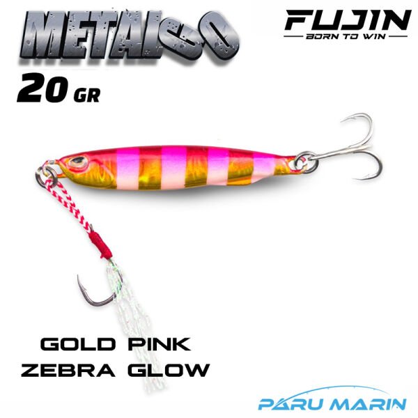 Fujin Metal GO 20 gr. Pink Gold Zebra Glow Jig Yem