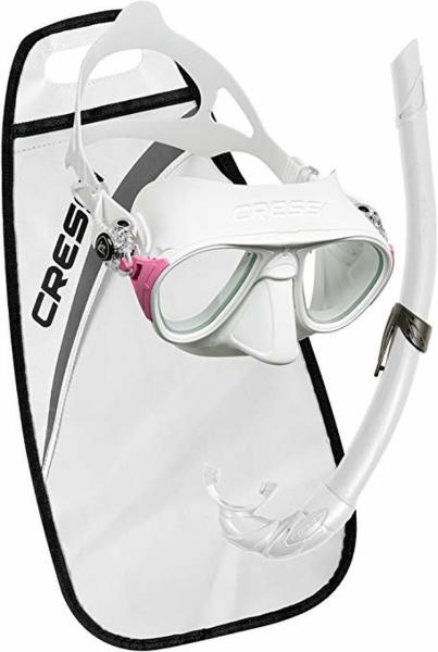 Cressi Calibro+Corsica Maske Şnorkel Seti Beyaz