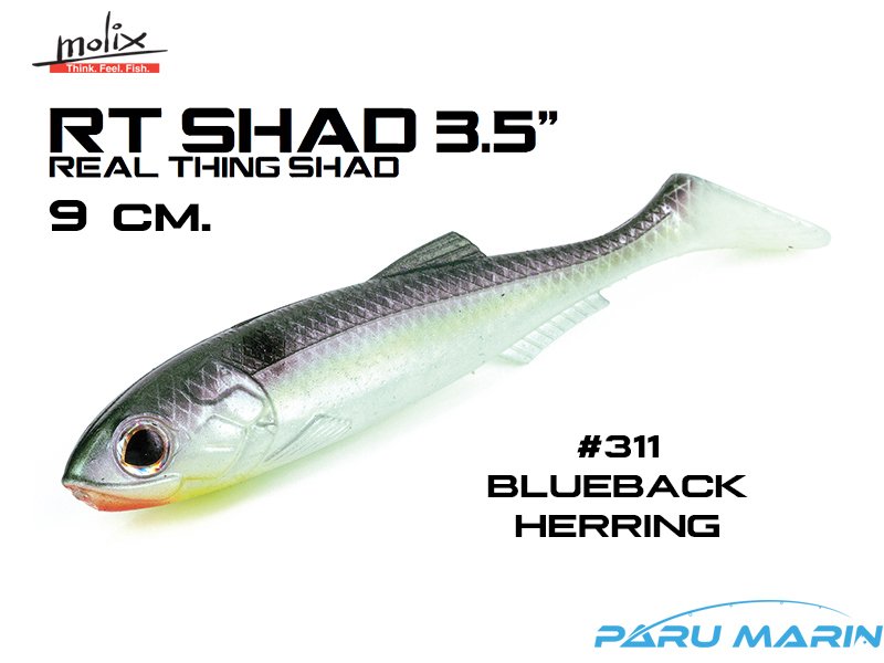 Molix RT Shad 9cm/3.5'' Silikon Yem, #311 Blue Back Herring