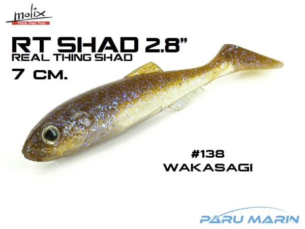 Molix RT Shad 7cm/2.8'' Silikon Yem, #138 Wakasagi
