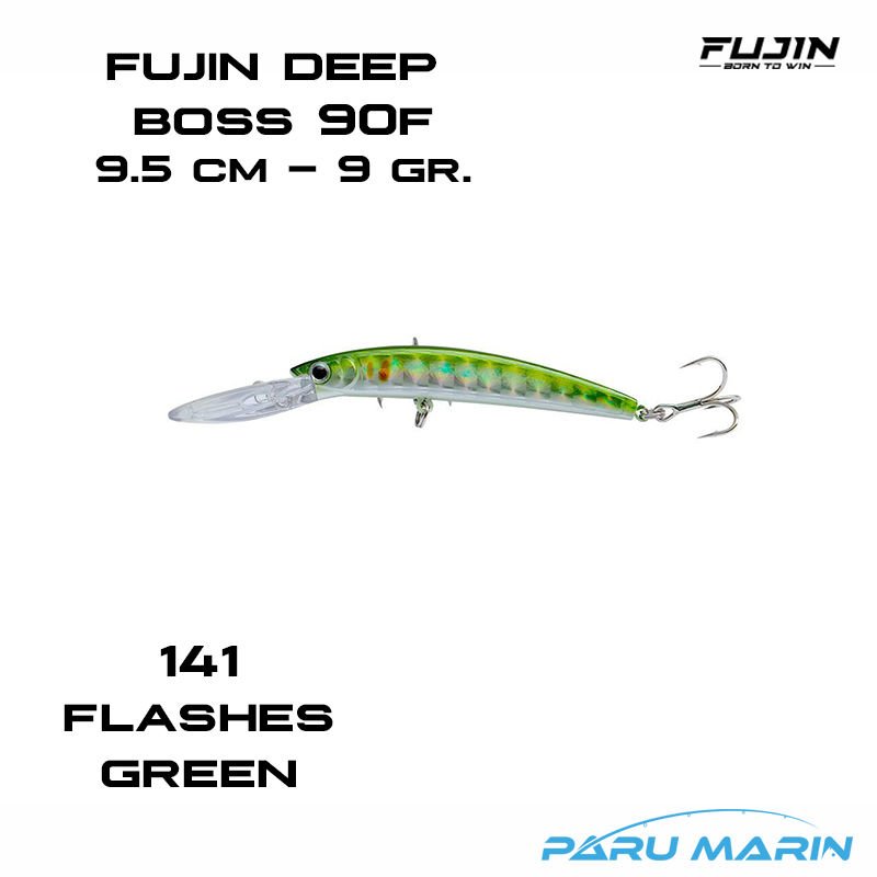 Fujin Deep Boss 90F 9cm Maket Balık 141 Flashes Green