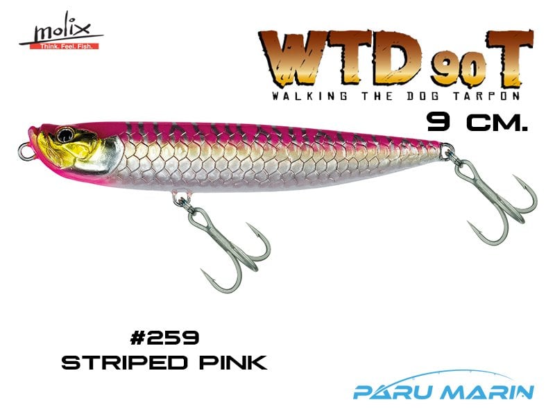 Molix WTD 90T 9 cm. Sahte Balık, #259 Striped Pink