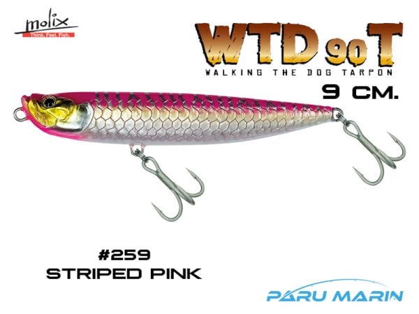 Molix WTD 90T 9 cm. Sahte Balık, #259 Striped Pink