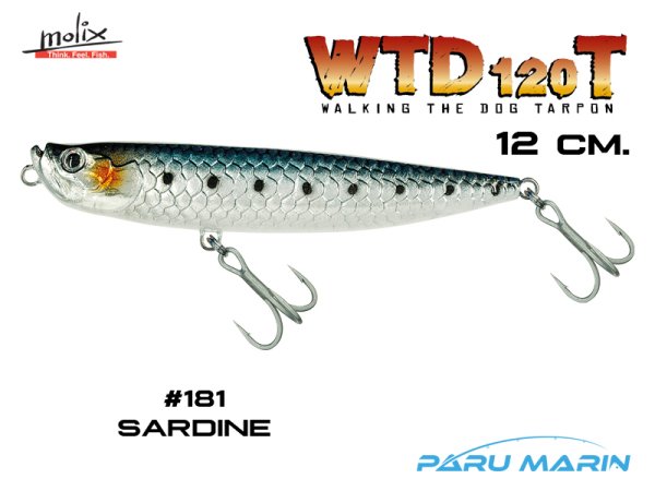 Molix WTD 120T 12 cm. Sahte Balık, #181 Sardine