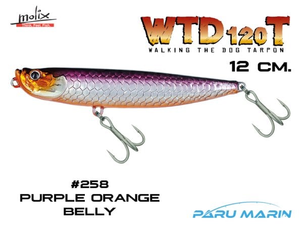 Molix WTD 120T 12 cm. Sahte Balık, #258 Purple Orange Belly