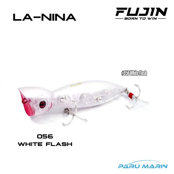 Fujin La Nina Maket Balık Su Üstü Popper 056 White Flash