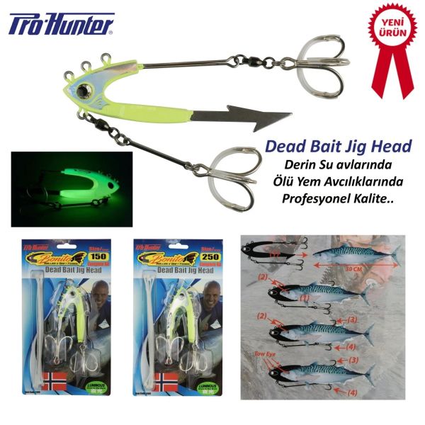 Pro Hunter Bonito Dead Bait Jig Head No:03 250gr.