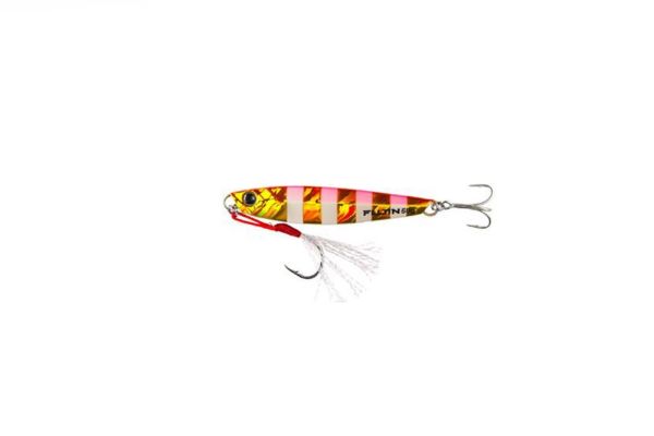 Fujin Jig-X 30gr. Shore Jigging - Jig Yem GOLD PINK ZEBRA GLOW