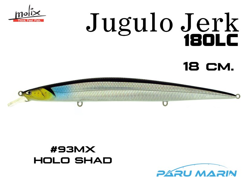 Molix Jugulo Jerk 180LC 18 cm. Sahte Balık, #93 MX Holo Shad